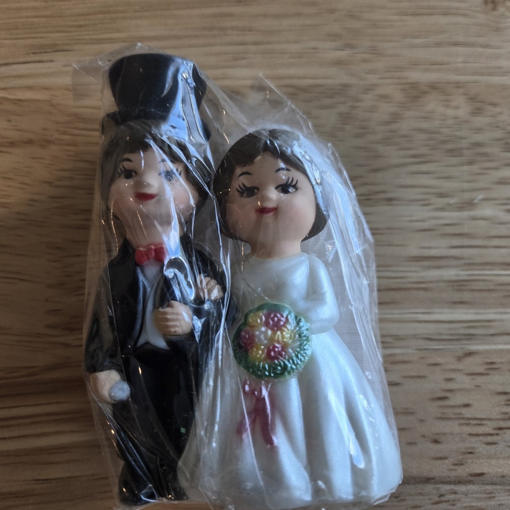 1994 Wilton Wedding Couple Topper Cake Bride Groom 1990s Party‎ Figurine Wife